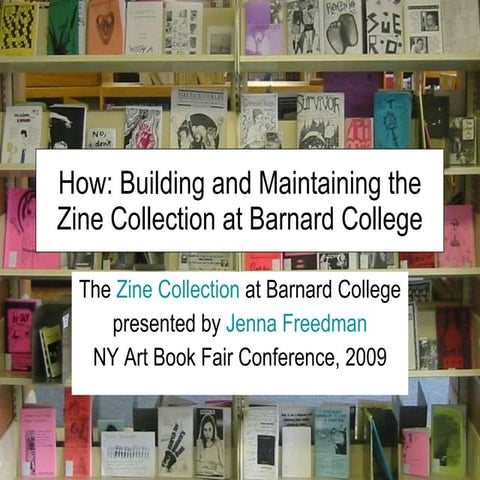 NY Art Book Fair Barnard Zines