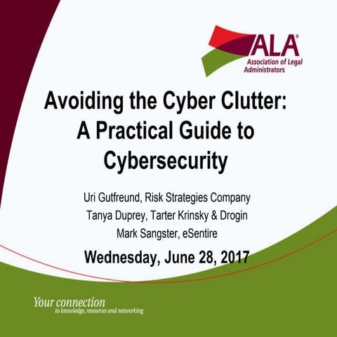 Avoiding the Cyber Clutter: A Practical Guide to Cybersecurity