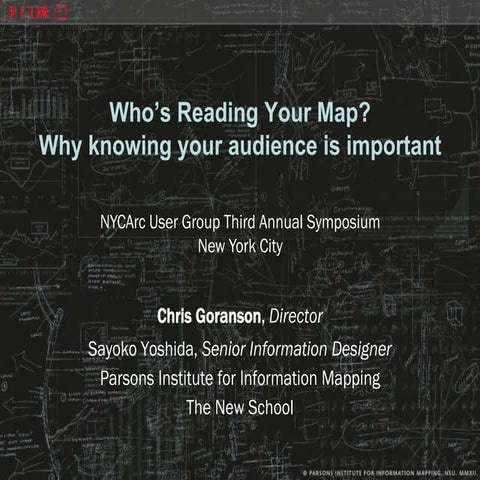Who\'s Reading Your Map?  Why knowing your audience is important