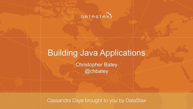 NYC Cassandra Day - Java Intro