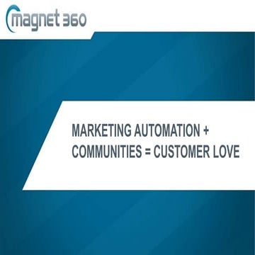 Marketing Automation + Communities = Customer Love 