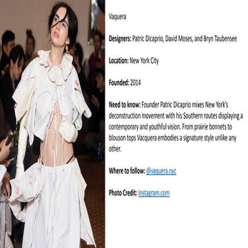 New York City’s Top 5 Designers on the Rise.