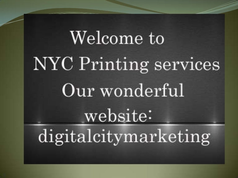 NYC Printing services