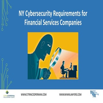 New York Cybersecurity Requirements for Financial Services Companies