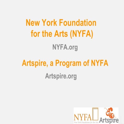 NYFA Services and Resources Presentation 