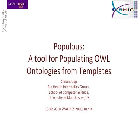 Populous: A tool for Populating OWL Ontologies from Templates