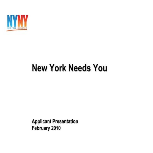 NYNY Applicant Presentation   February 2010