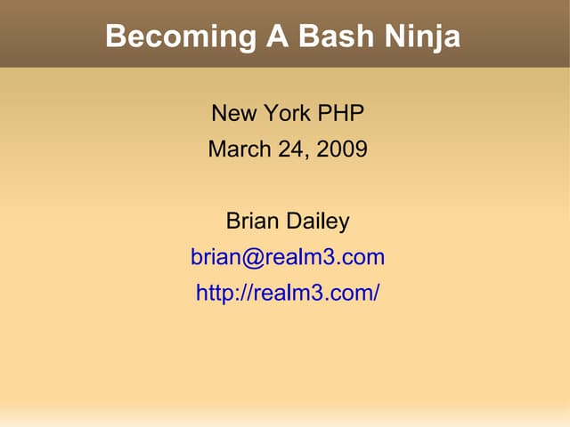 NYPHP March 2009 Presentation