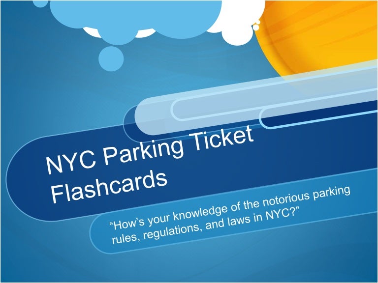 NYC Parking Ticket Flashcards
