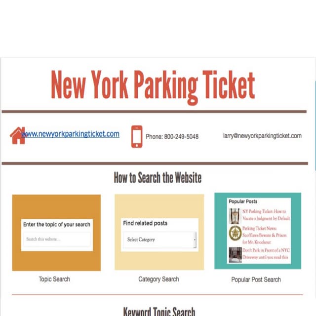 How to Search for Answers on the New York Parking Ticket Website