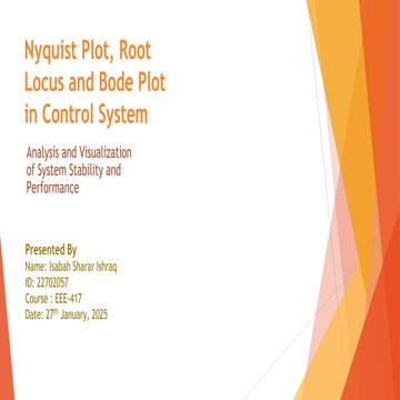 Nyquist Plot, Root Locus and Bode Plot in Control Systems | PPTX