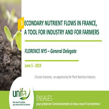 Secondary nutrient flows in France: a tool for industry and for farmers - Flo...