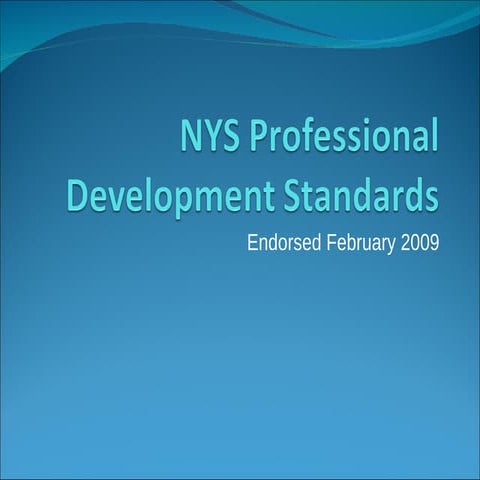 NYS Professional Development Standards
