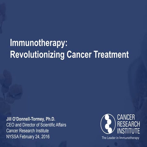 Principles of cancer immunotherapy | PPTX