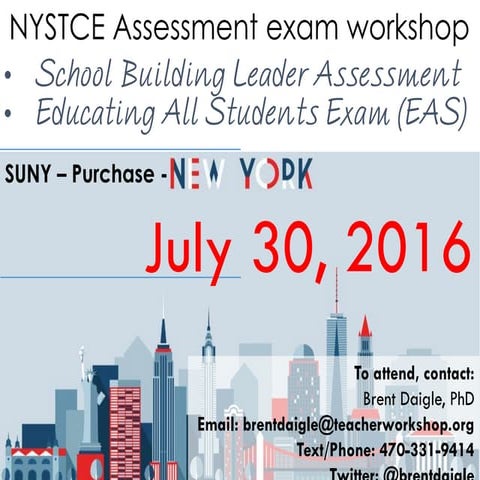 NYSTCE - SBL Exam Workshop 