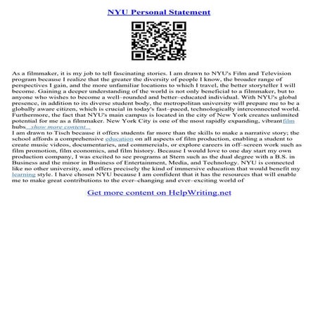 Nyu Supplement Essay