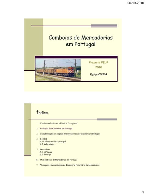 Comboios de Mercadorias em Portugal