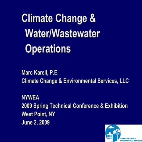 NYWEA Climate Change for Municipalities