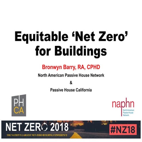 Equitable 'Net Zero' for Buildings