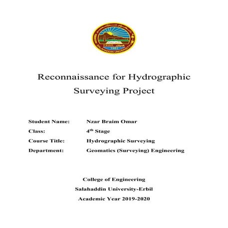 Reconnaissance for Hydrographic  Surveying Project