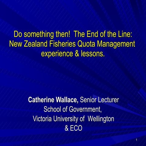 Cath Wallace on NZ fisheries management