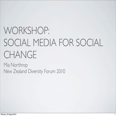 Social Media for Social Change