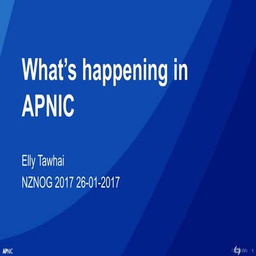 APNIC Update - NZNOG 2017