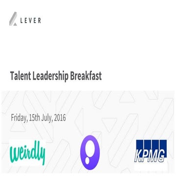 New Zealand Talent Leadership Breakfast