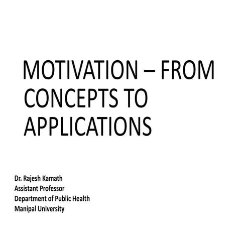 O.b. c 8 motivation - from concepts to applications