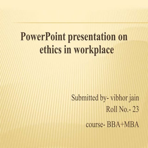 ethics in organizational psychlogy