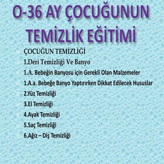O 36 ay çocuğunun temi̇zli̇k eği̇ti...
