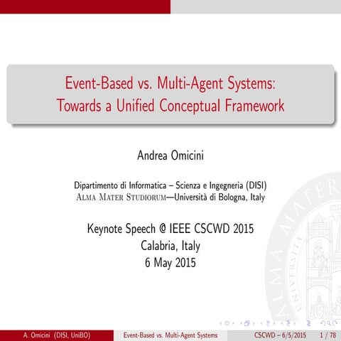 Event-Based vs. Multi-Agent Systems: Towards a Unified Conceptual Framework