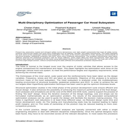 O hst-04 multi-disciplinary_optimisation_of passenger_gm