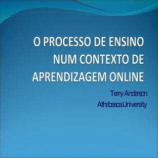 O Processo De Ensino Num Contexto D...