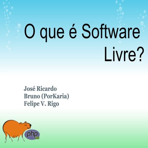 O Que E Software Livre