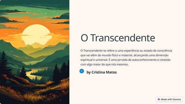 O Transcendente Ensino Religioso Slide.. | PPTX
