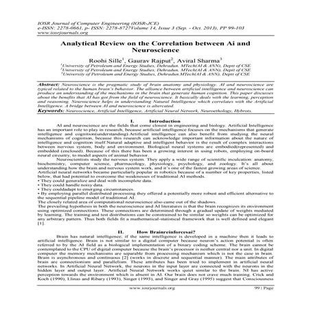 Analytical Review on the Correlation between Ai and Neuroscience