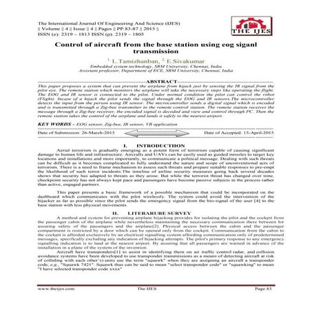 Control of aircraft from the base station using eog siganl transmission