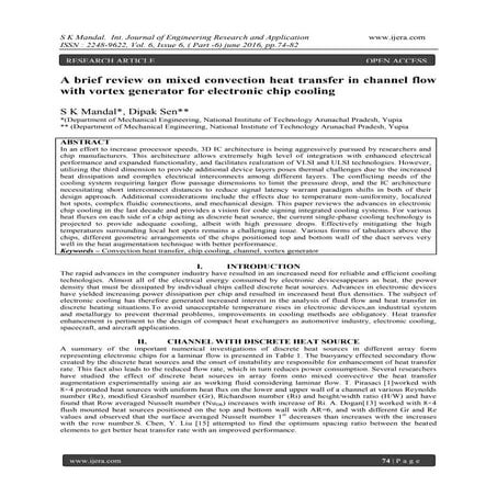 A brief review on mixed convection heat transfer in channel flow with ...