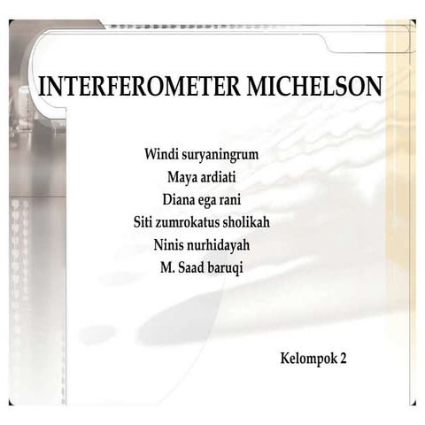 interferometer michelson