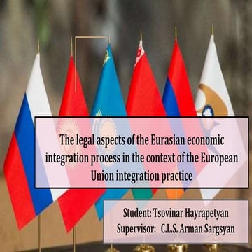 The legal aspects of the Eurasian economic integration process in the context...