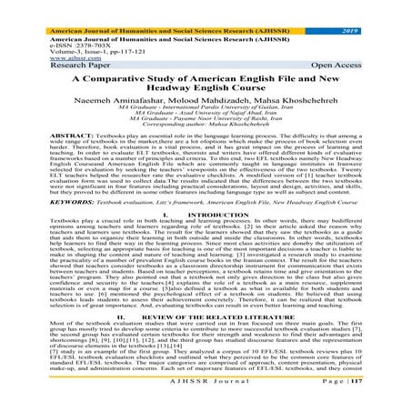 A Comparative Study of American English File and New Headway English Course