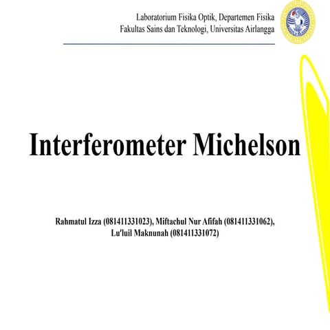 O1 interferometer michelson
