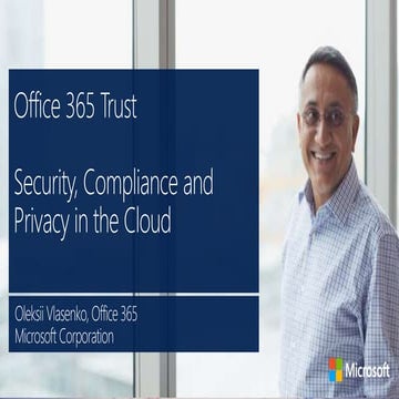 O365 security and privacy de_novo_event_july2014