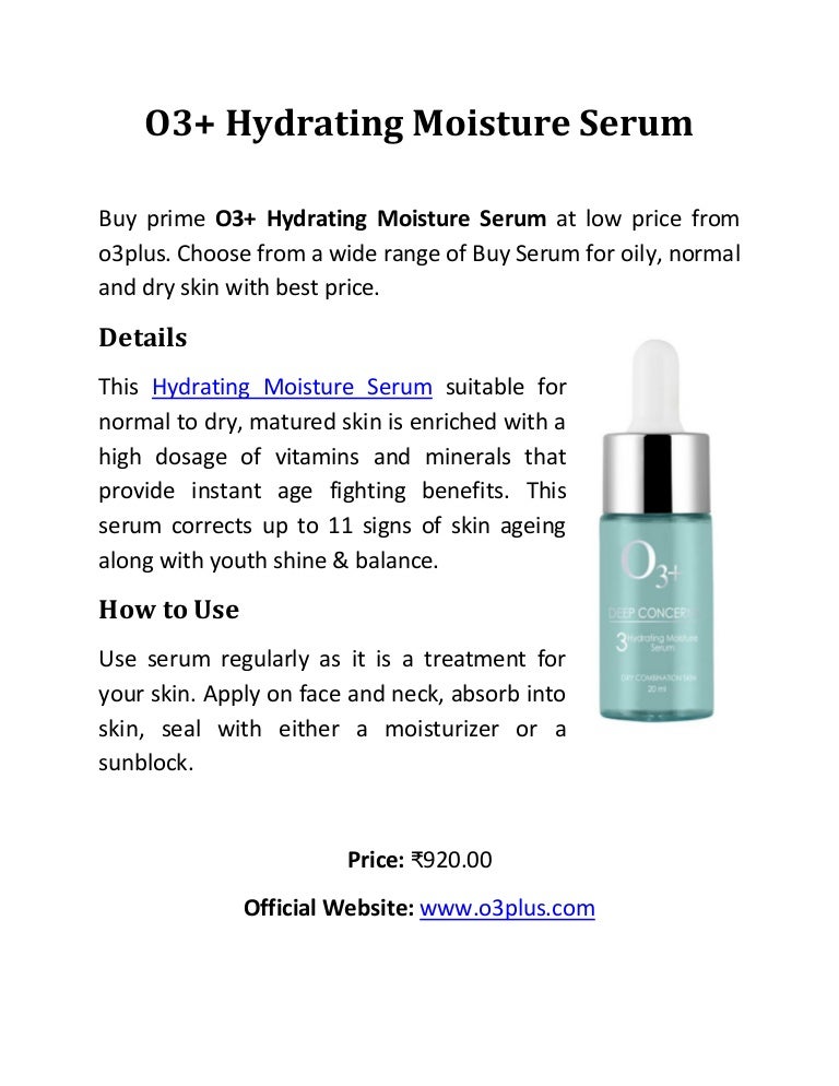 o3 hydrating serum