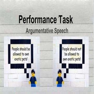 Performance Task: Argumentative Speech