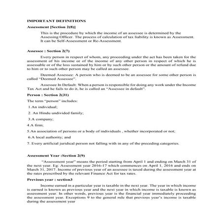 Income_Tax- Basic Definition_ B.Com students docx