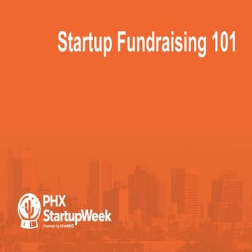 Startup Fundraising 101 by Tom Kuegler