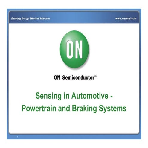 Sensing in automotive powertrain and braking systems