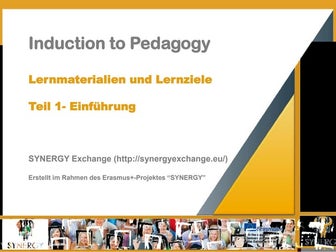 SYNERGY Induction to Pedagogy Programme - Learning Materials and Objectives (...